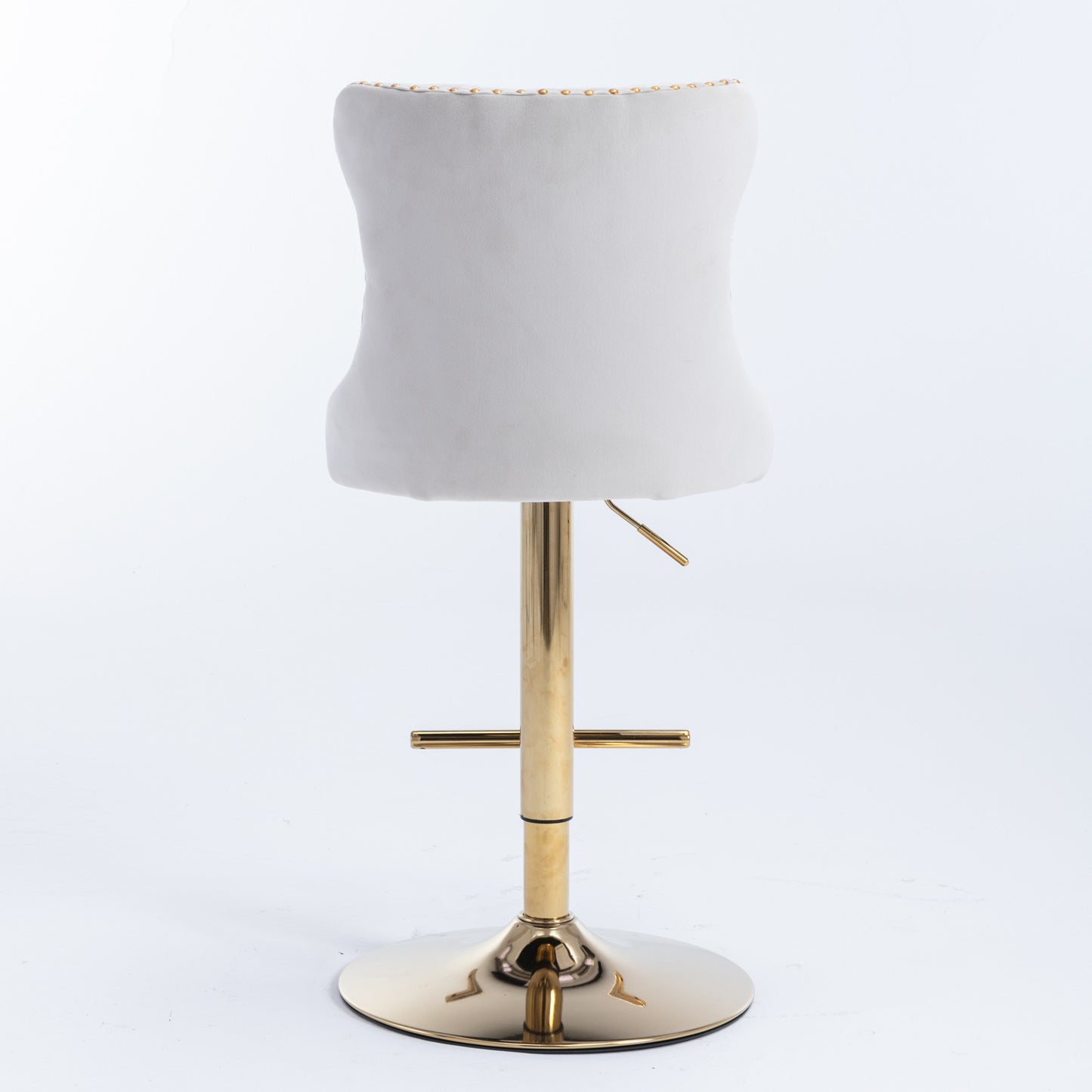 Modern Velvet Gold Studded Barstools