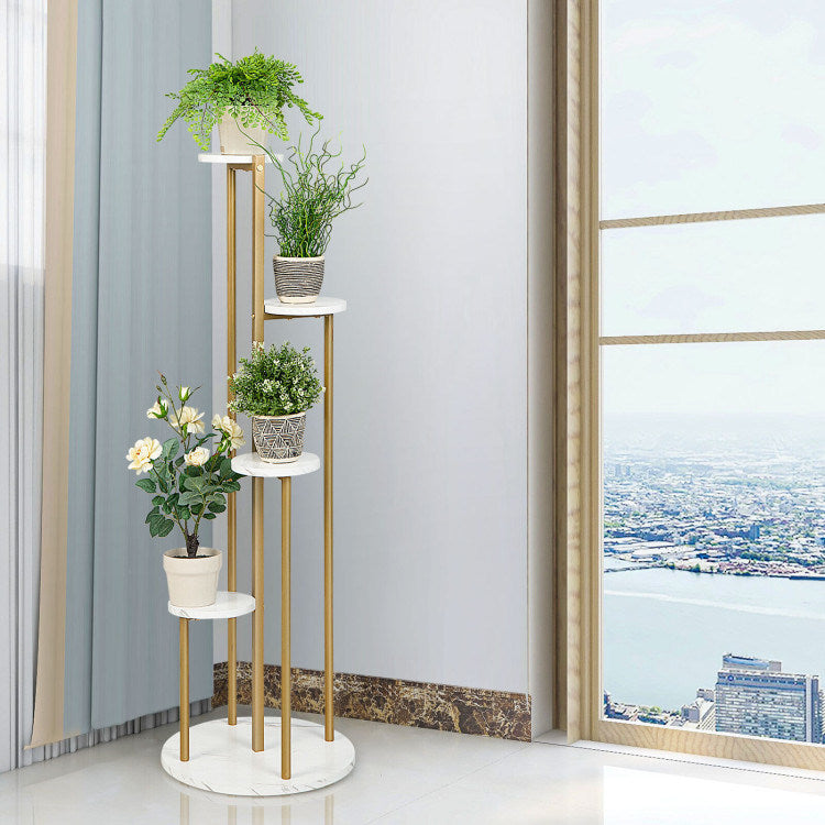 4-Tier 48.5 Inch Metal Plant Stand