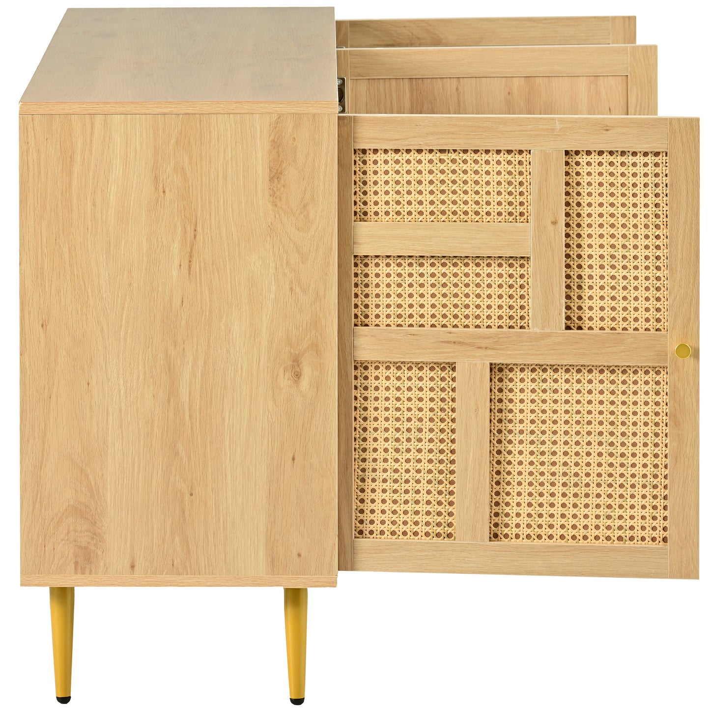 The rattan side cabinet/Modern Entertainment Center- Console Table