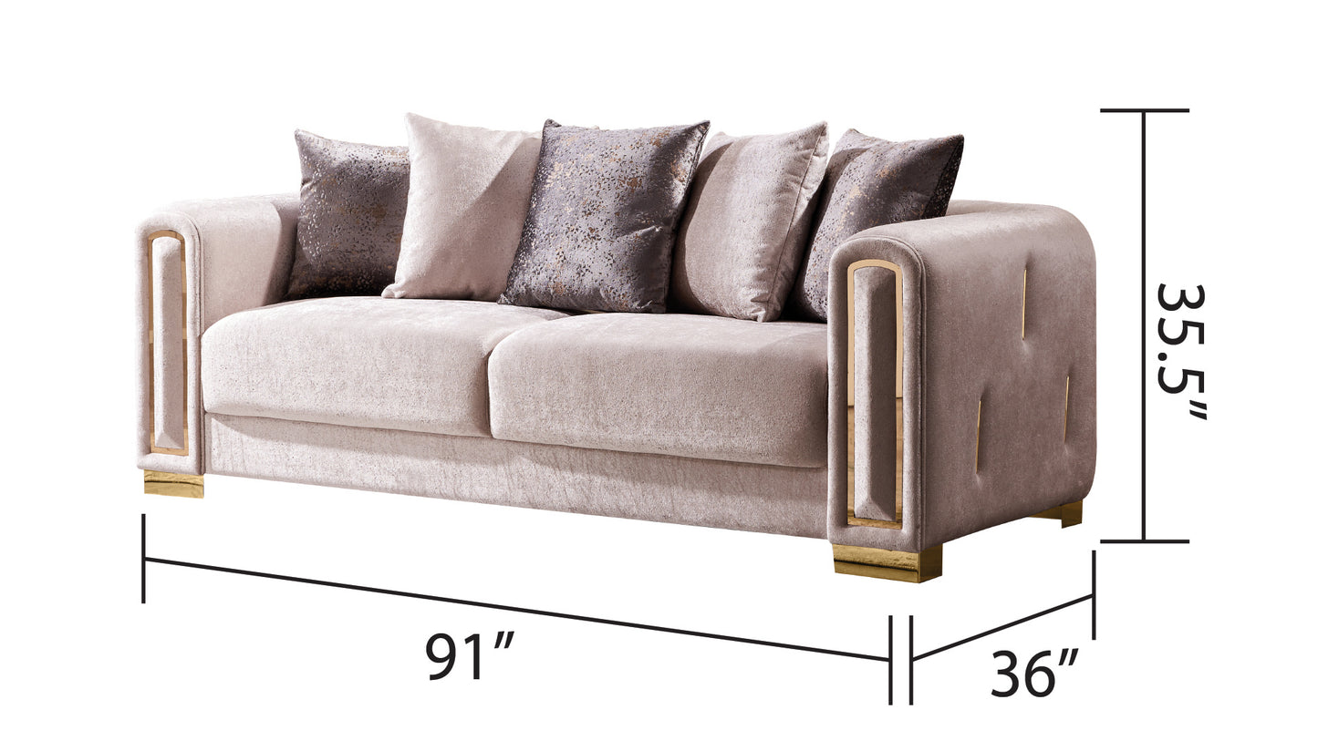 Impreza Modern Style Sofa in Beige