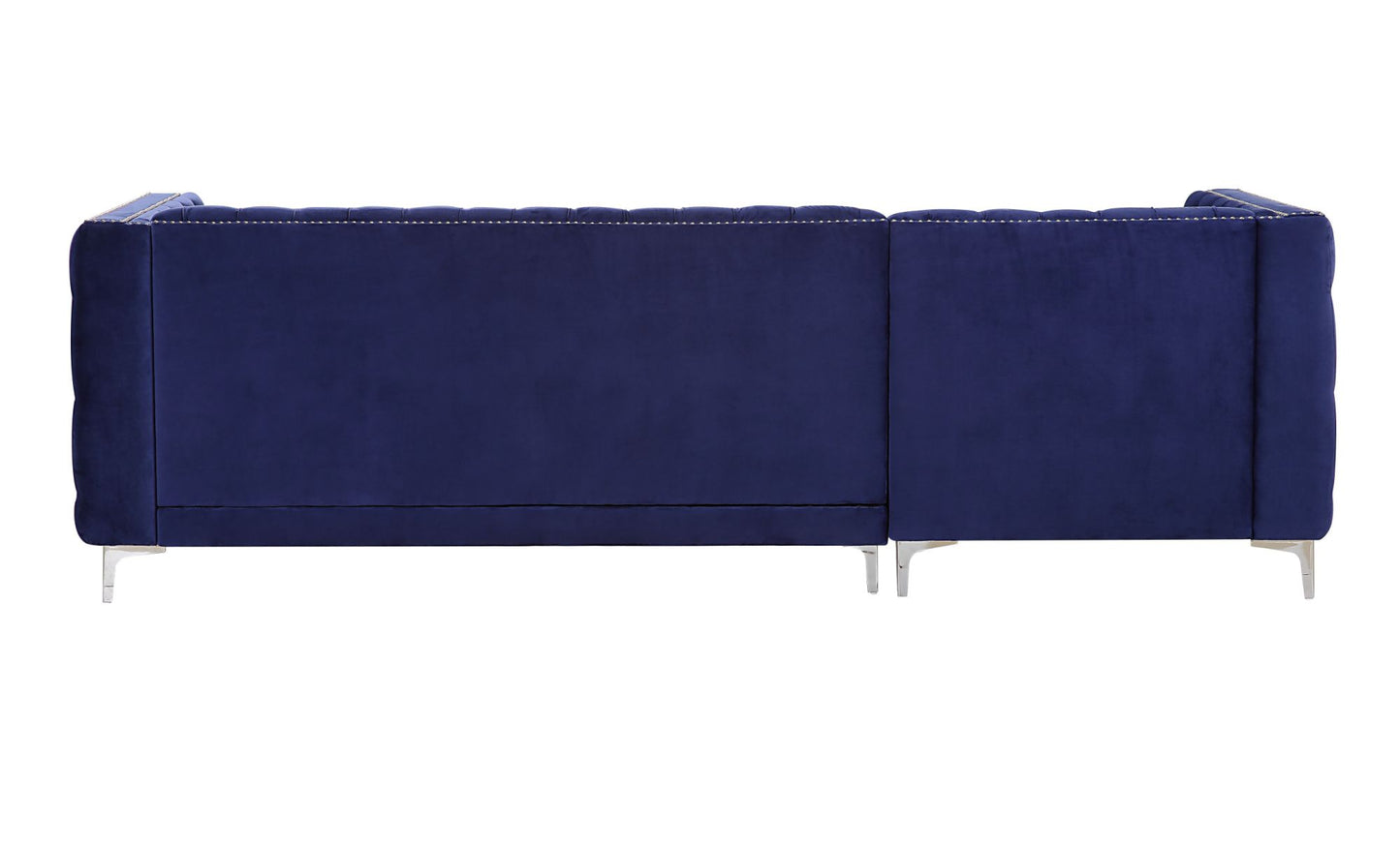 Sullivan Sectional Sofa; Navy Blue Velvet