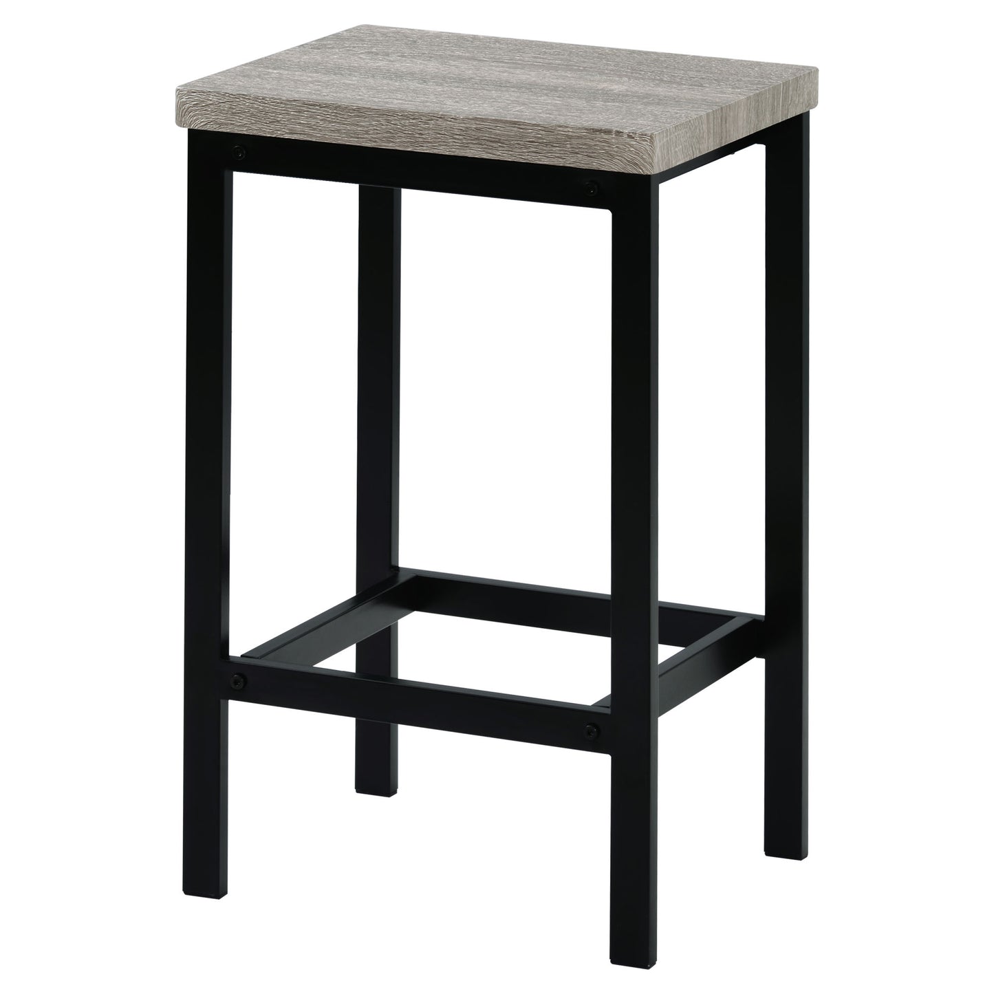 Pub Set- Side Table with Footrest; Gray