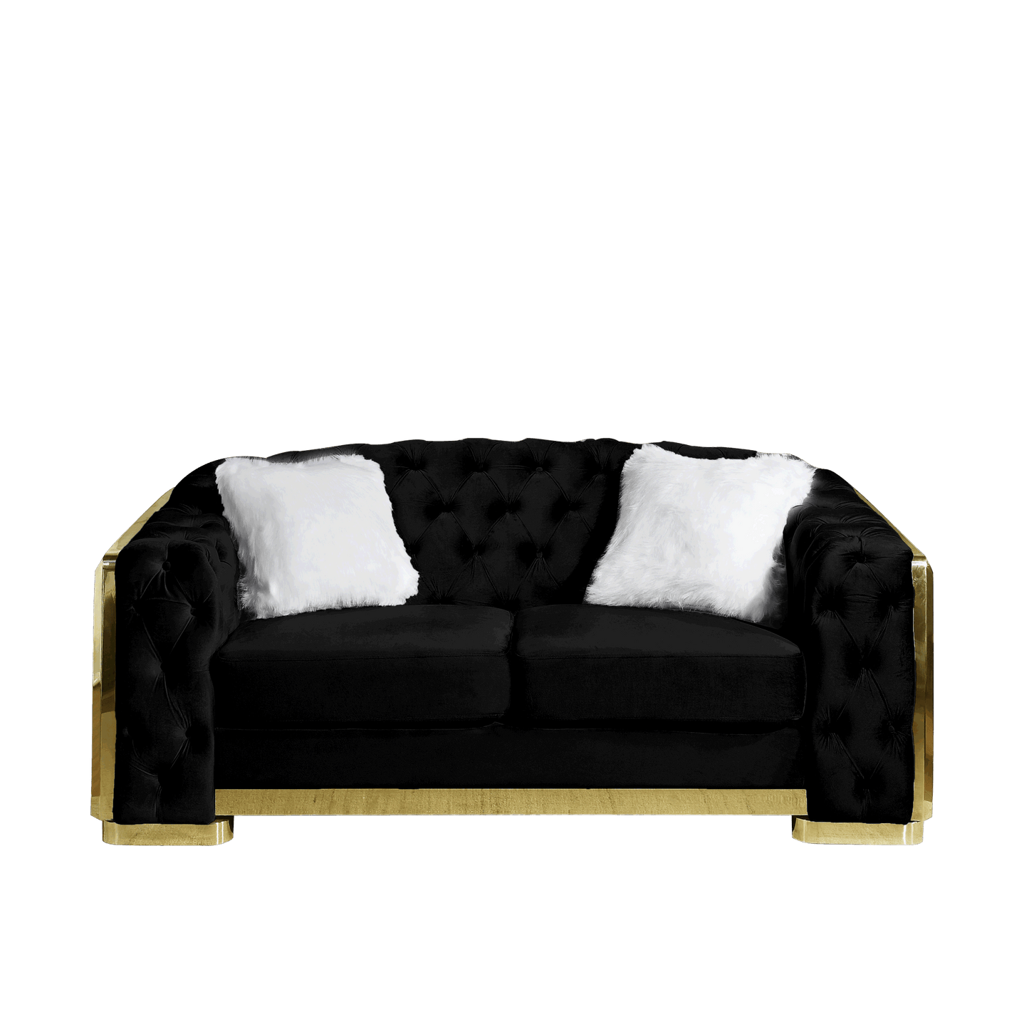 Velvet Stainless Steel Frame - Loveseat