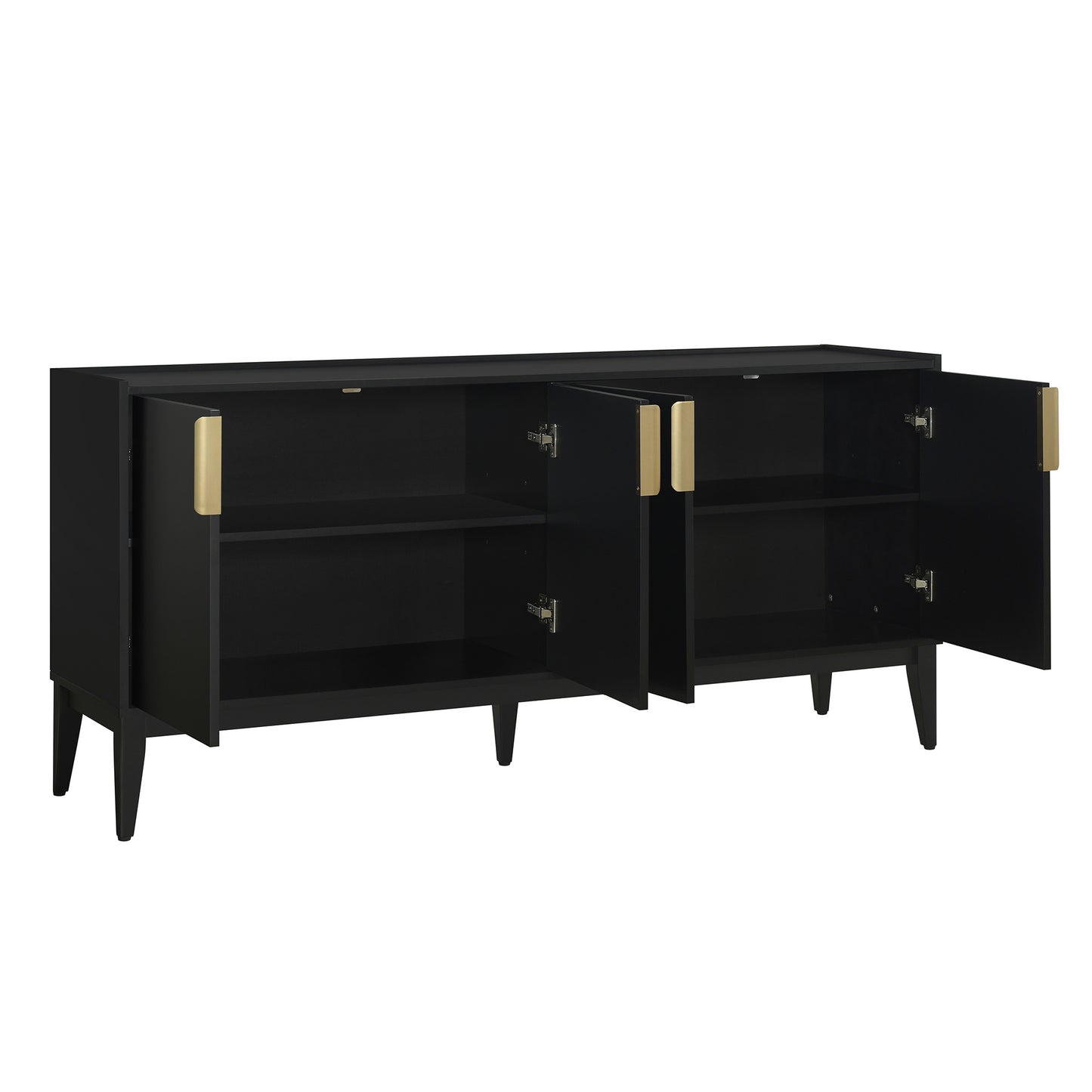 U_Style Storage Cabinet Sideboard Wooden Cabinet with 4 Doors for Hallway, Entryway, Living Room, Bedroom, Adjustable Shelf