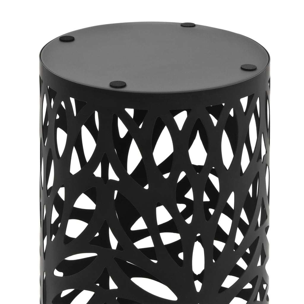 Umbrella Stand Leaves Steel Black