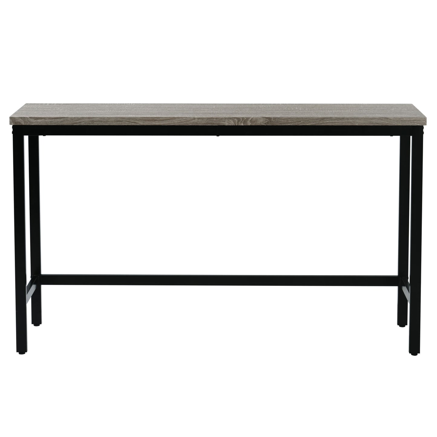 Pub Set- Side Table with Footrest; Gray