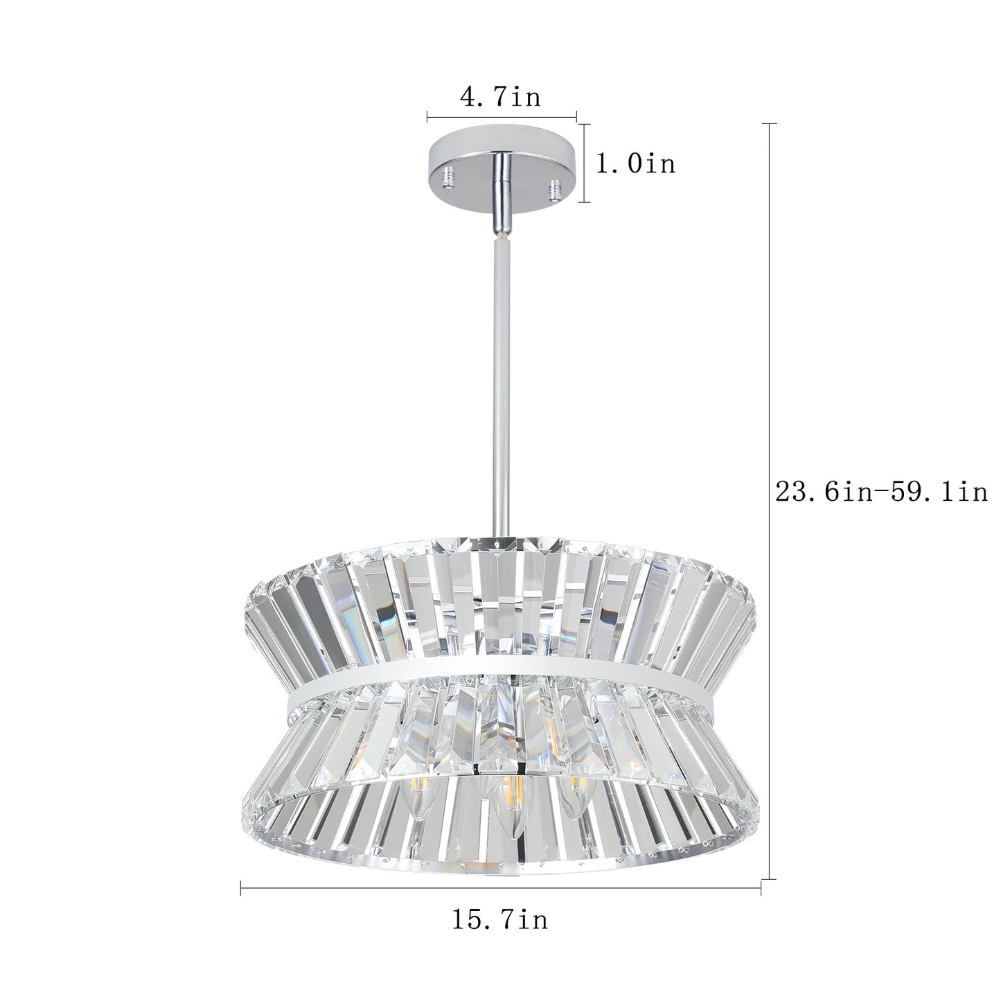 Modern Crystal Chandelier for Living-Room Round Cristal Lamp Luxury Home Decor Light Fixture