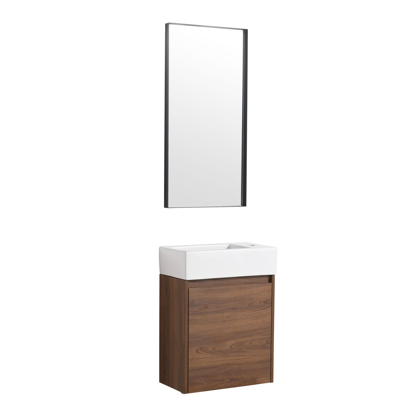 Bathroom Vanity With Single Sink; 18 Inch For Small Bathroom