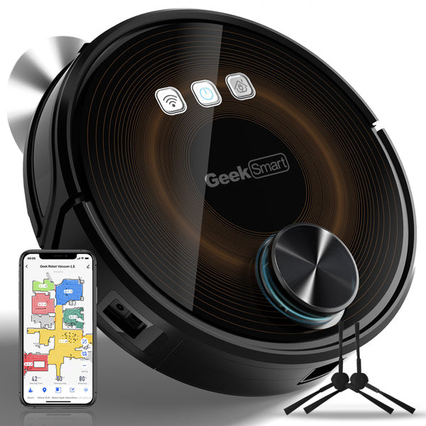 Geek Smart L8 Robot Vacuum Cleaner and Mop; LDS Navigation; Wi-Fi Connected APP; Selective Room Cleaning; MAX 2700 PA Suction; Ideal for Pets and Larger Home Amazon bans sales