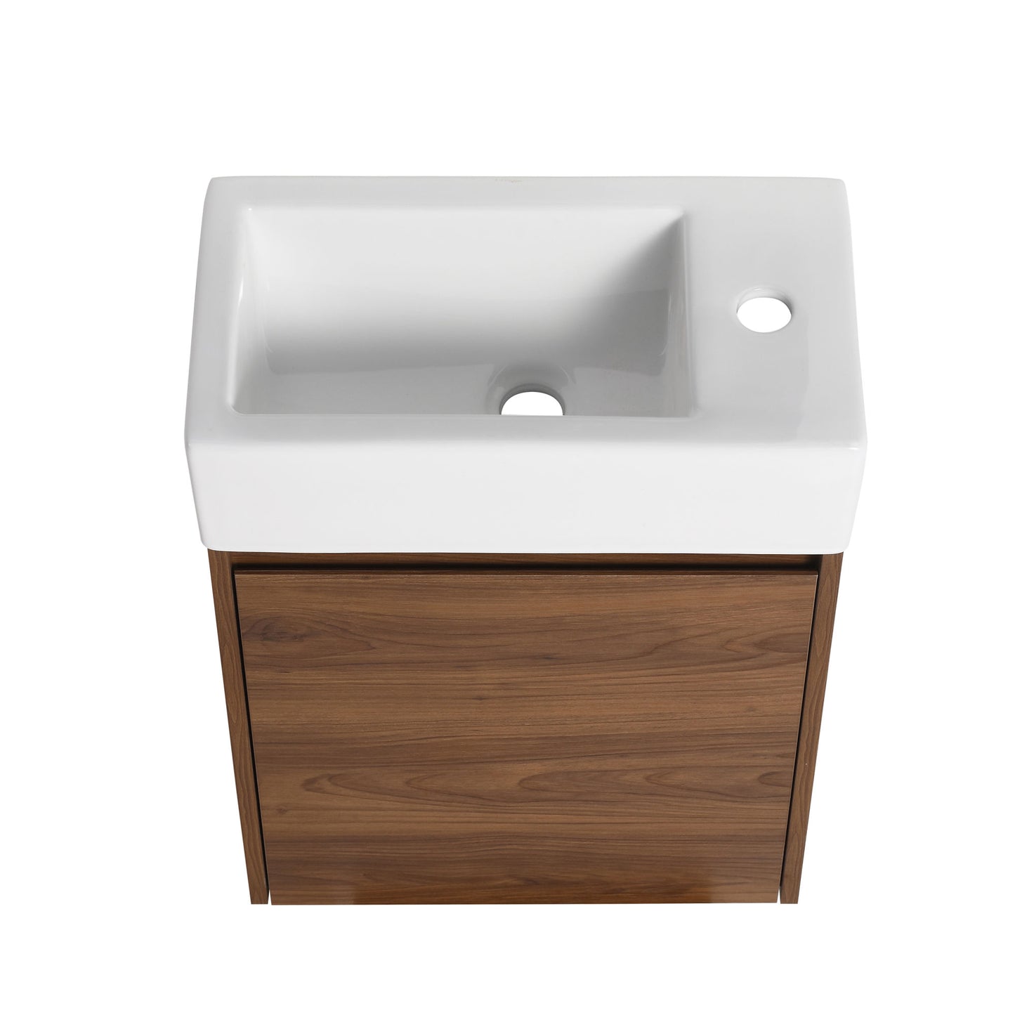 Bathroom Vanity With Single Sink; 18 Inch For Small Bathroom