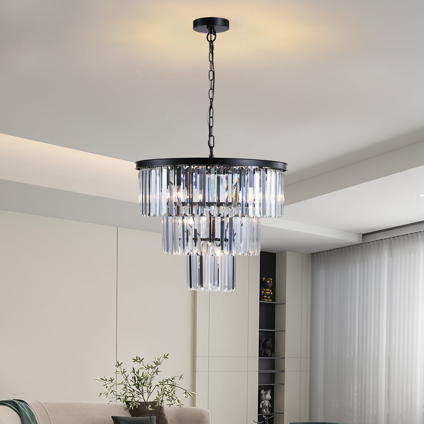 Black Luxury Crystal Chandelier