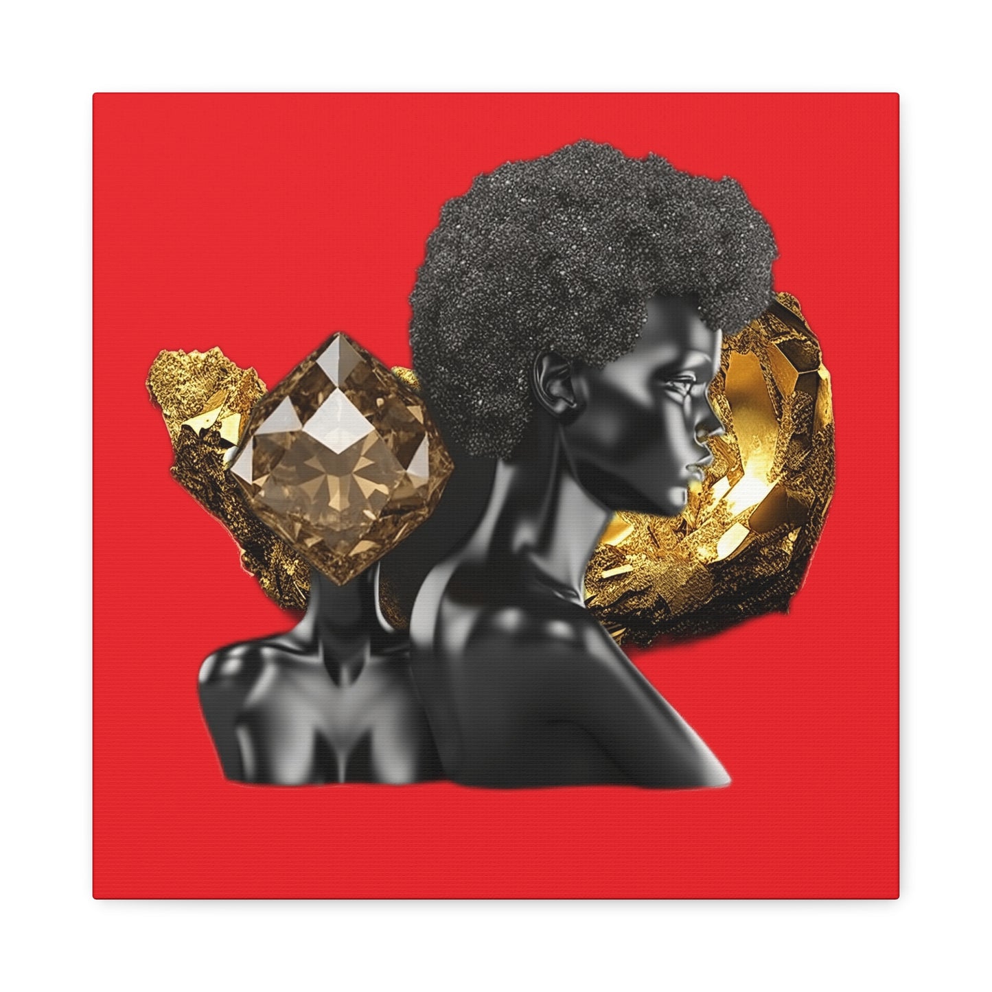 The Black in Everything is Golden (Red) Canvas Wall Art